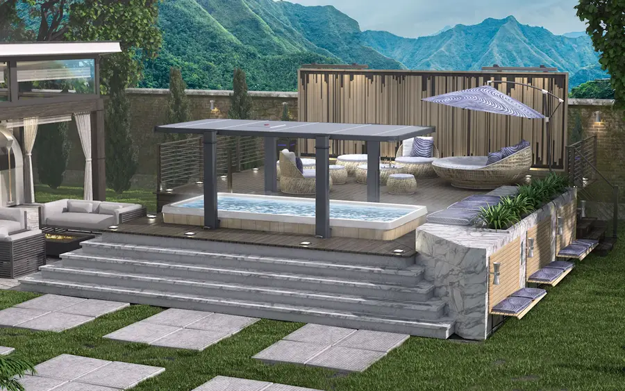 Covana Legend over a hot tub