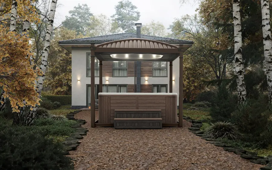 Covana Oasis over a hot tub